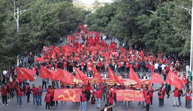 राजधानीमा विप्लव नेतृत्वको नेकपाको र्‍याली