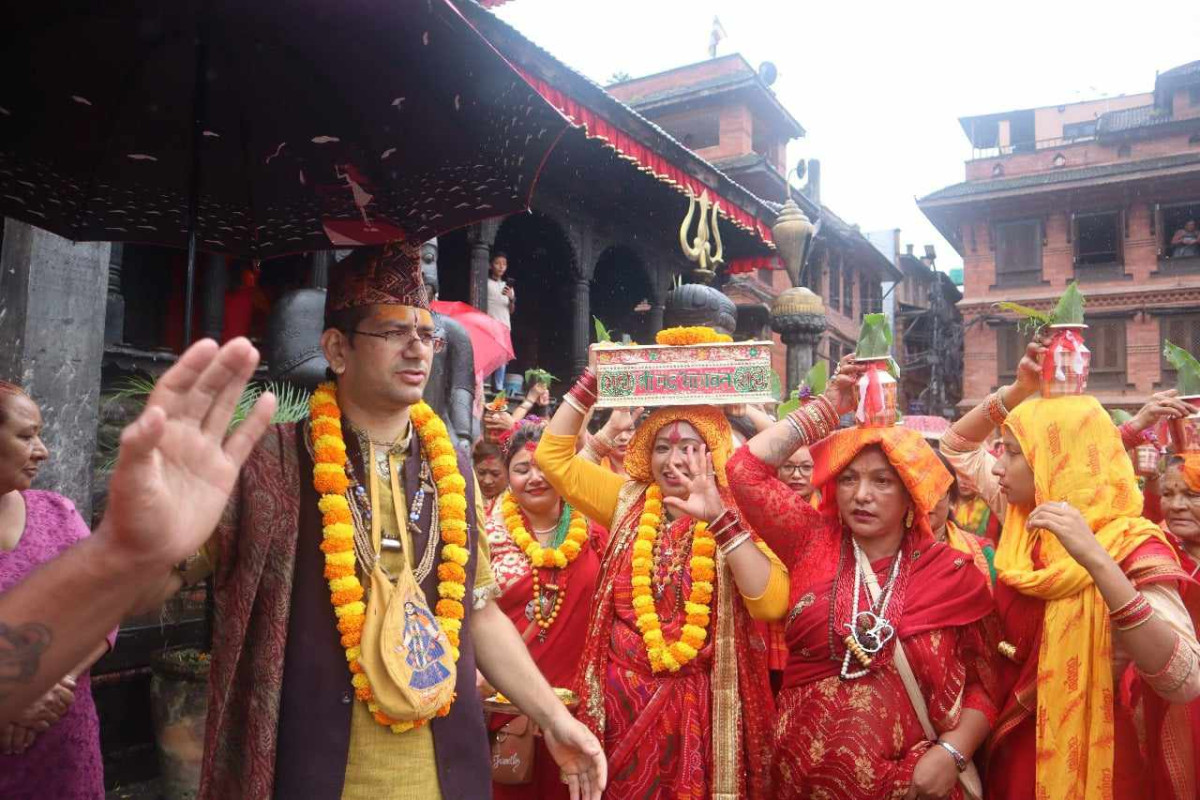सिन्धुपाल्चोकमा मन्दिर बनाउन सहयोगार्थ भक्तपुरमा सत्संग