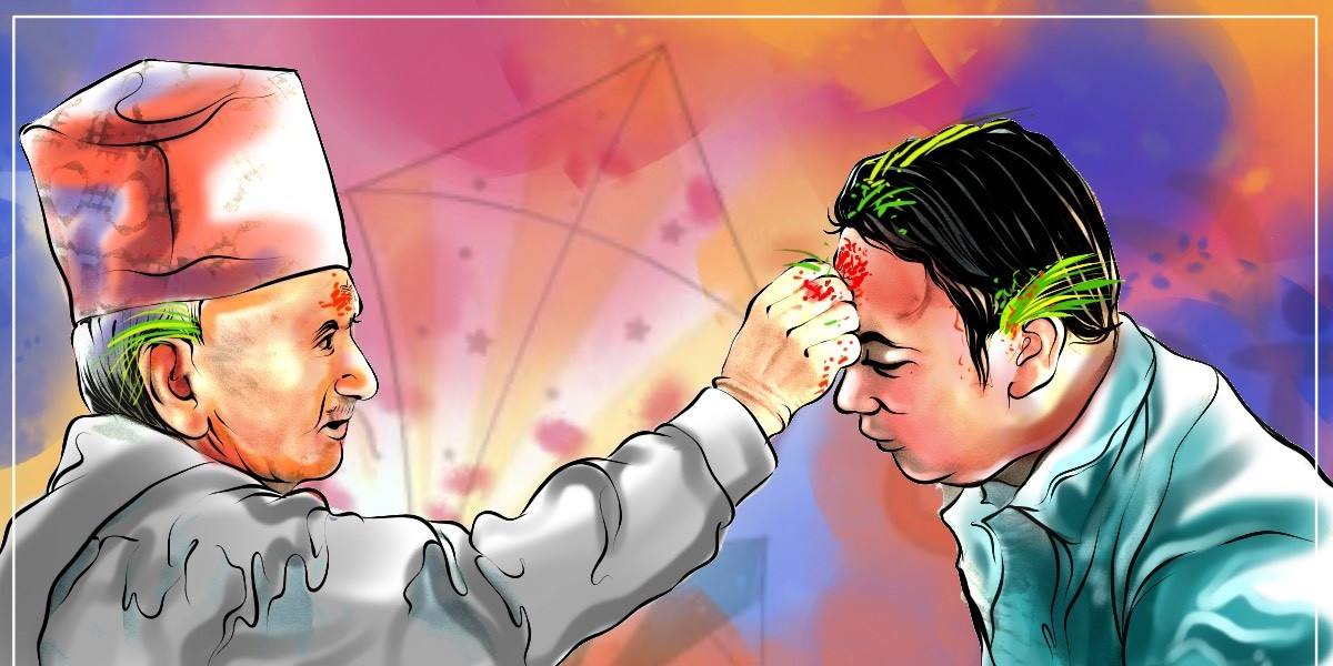 दसैँ टीकाको आज दोस्रो दिन, मान्यजनबाट आशीर्वाद लिईदै