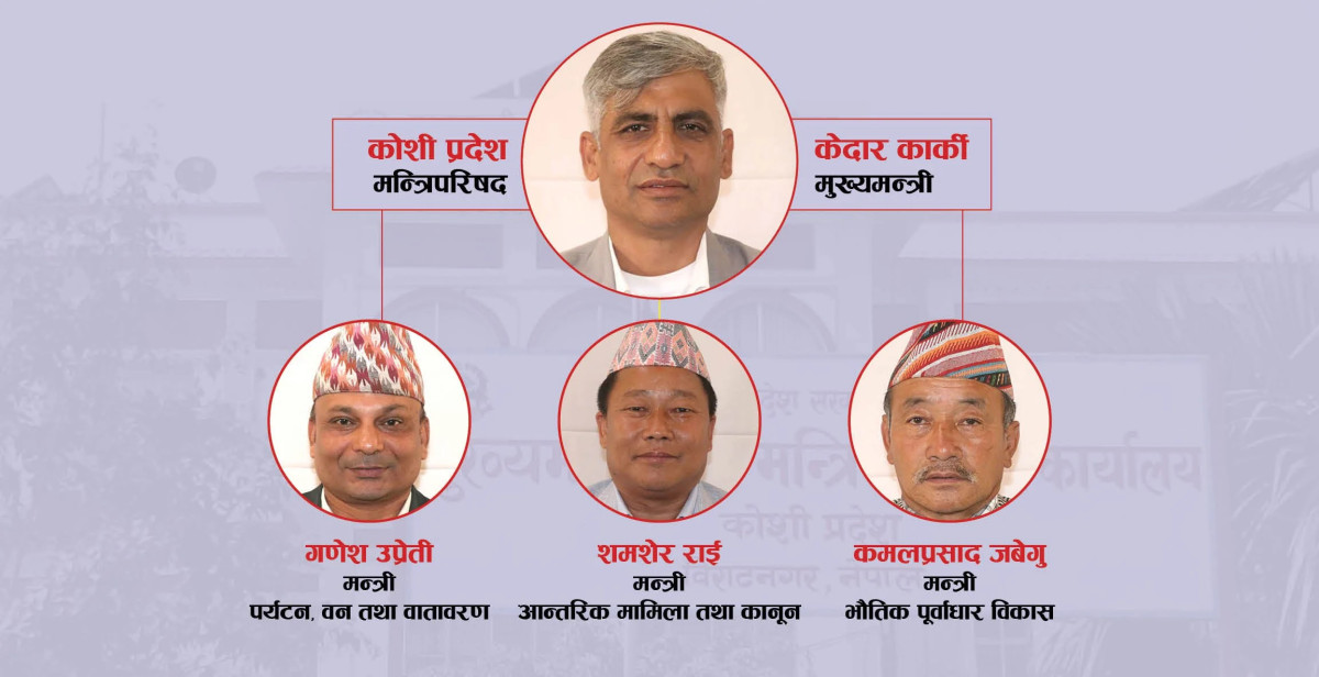 कोशी प्रदेशका तीन मन्त्रीहरूको जिम्मेवारी तोकियो