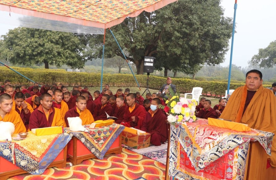 लुम्बिनीमा मोन्लाम पूजा सम्पन्न