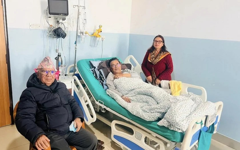 पूर्व मन्त्री  राजेन्द्रप्रसाद पाण्डे  अस्पताल भर्ना