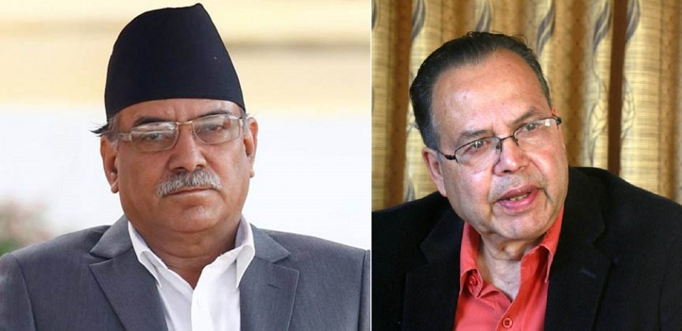 प्रधानमन्त्री प्रचण्ड र नेता खनालबीच भेटवार्ता