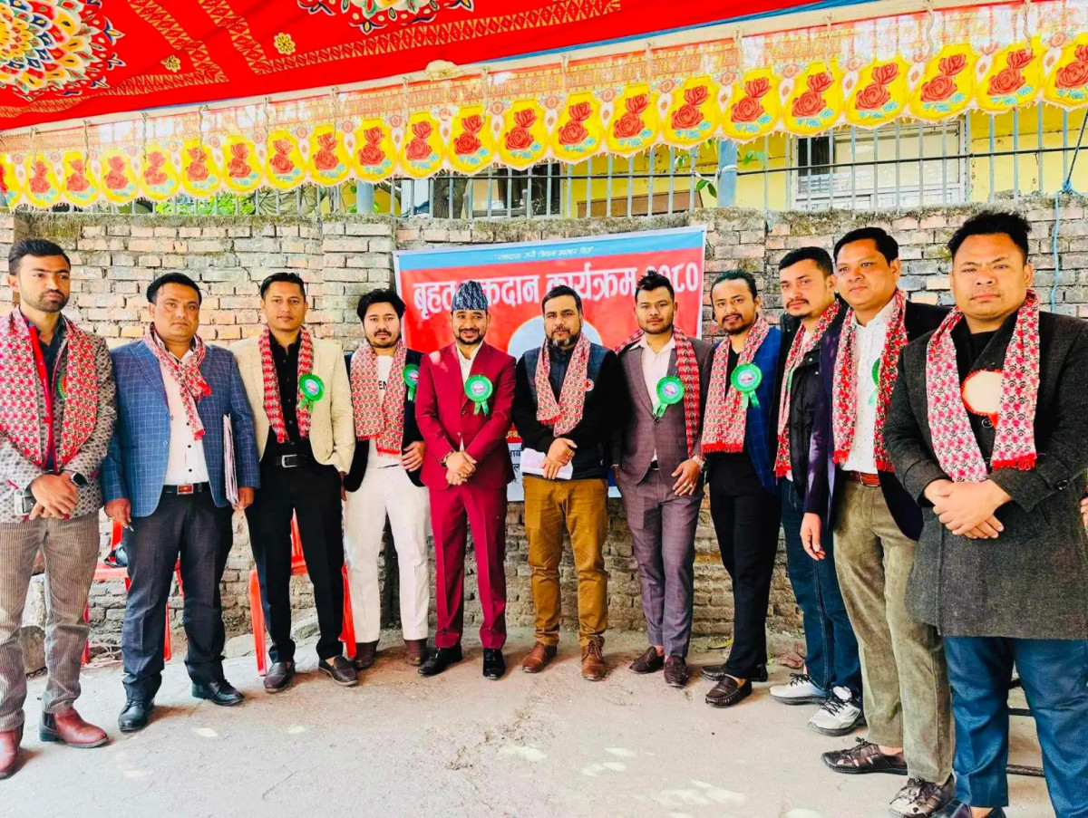 युवा उद्यमशील जागरण नेपालको रक्तदान कार्यक्रममा कलाकारदेखी सर्वसाधारणले रगत दान गरे