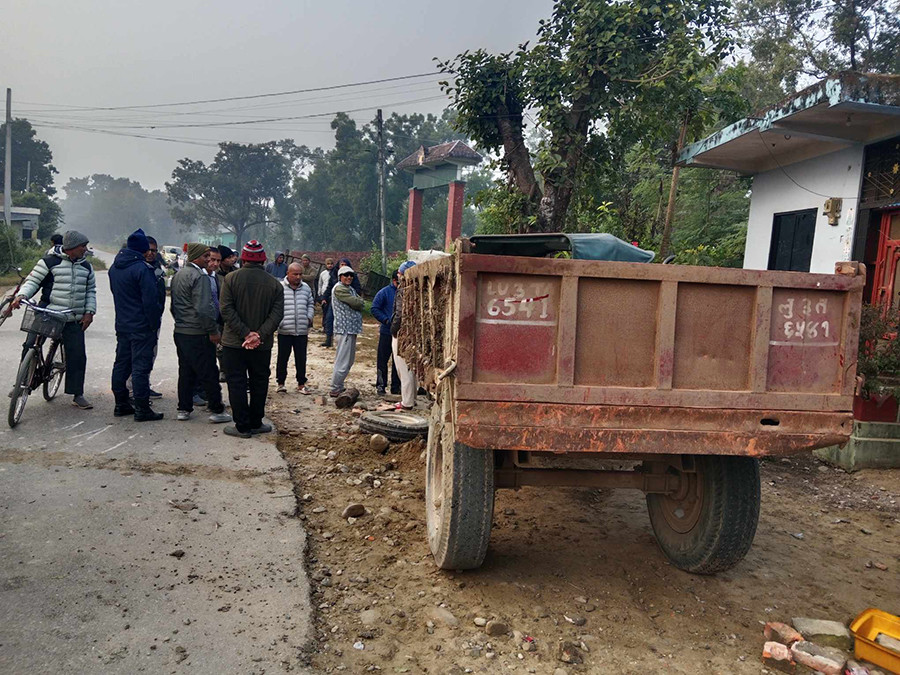रुपन्देहीमा ट्याक्टर दुर्घटना हुँदा चालकको मृत्यु