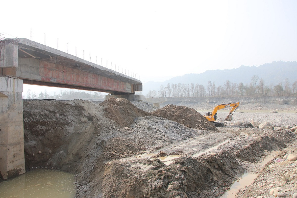 बेलचौतारा–मुस्ताङ पुल : चार वर्षमा ३० प्रतिशत प्रगति