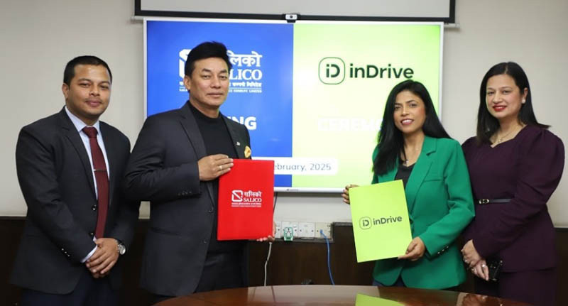 इनड्राइभ प्रयोगकर्तालाई ८ लाखसम्मको दुर्घटना बीमा, सलिको र इनड्राइभबीच सम्झौता