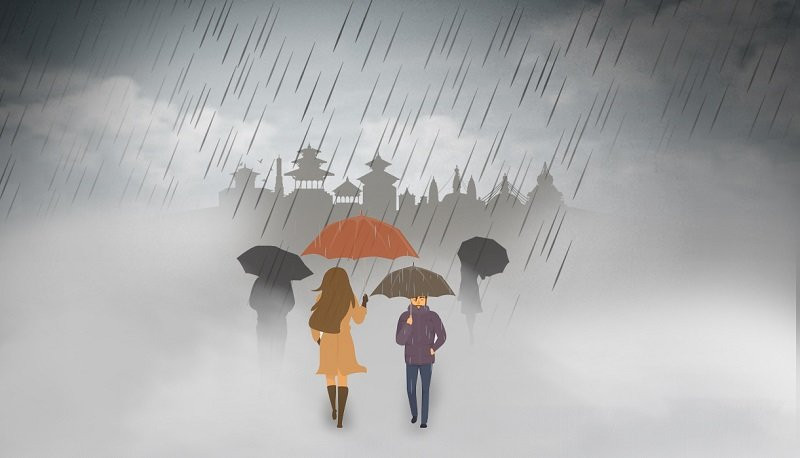 कोशी र मधेश प्रदेशसहित पहाडी भेगमा आज पनि वर्षा