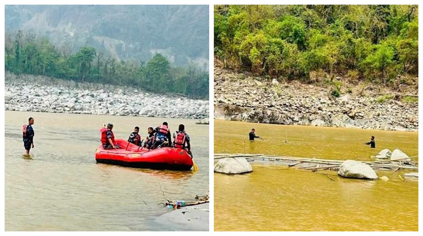 सप्तकोशीमा बेपत्ता भएका दुई जना खोज्न सशस्त्र प्रहरीको गोताखोर परिचालन