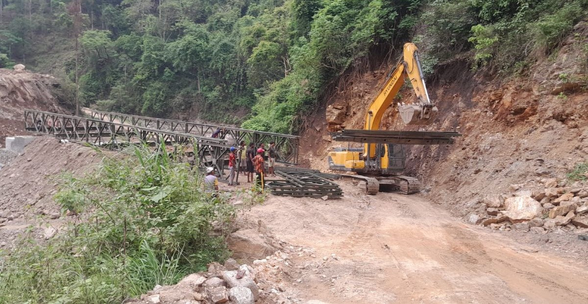 पुवाखोलामा ‘बेलिब्रिज’ निर्माण अन्तिम चरणमा