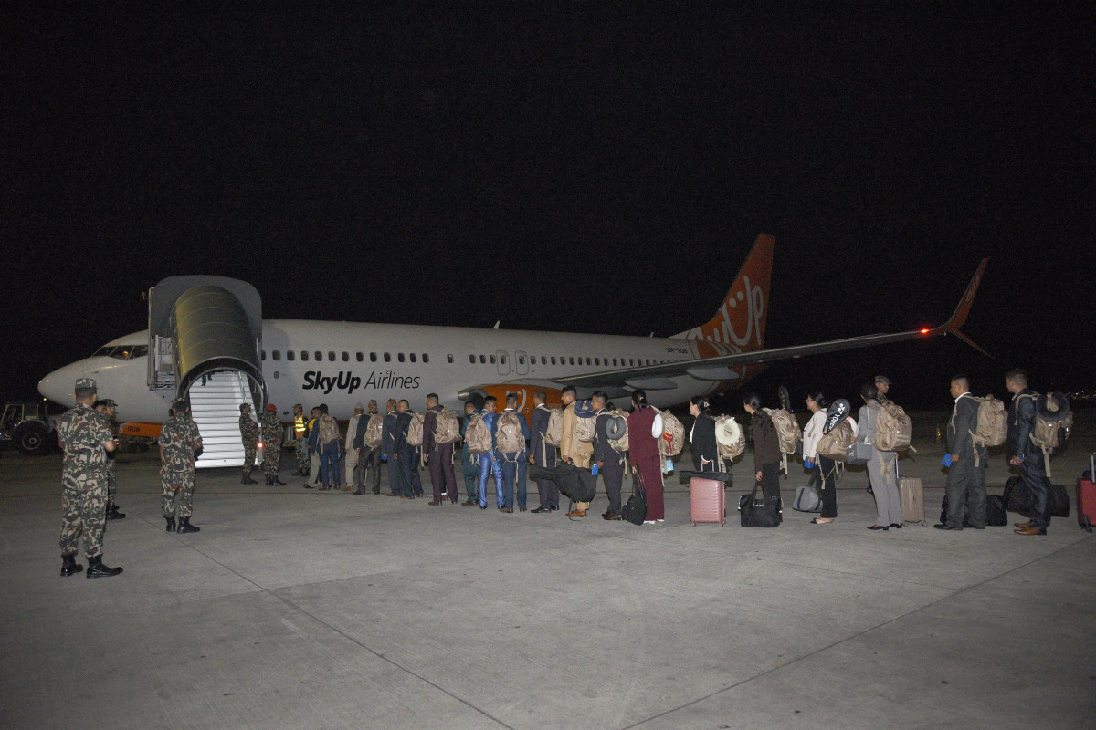 लिवियामा तैनाथ नेपाली शान्ति सैनिकहरूको अदलीबदली