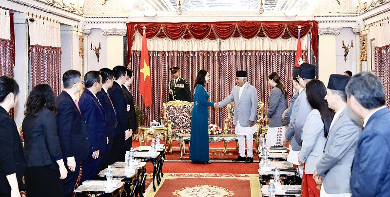 राष्ट्रपति पौडेलसँग भियतनामकी उपराष्ट्रपति सुआनको शिष्टाचार भेट