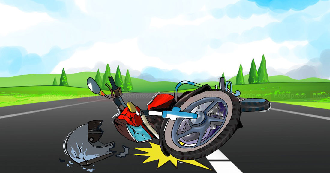 तीनकुनेमा मोटरसाइकल दुर्घटना हुँदा युवाको मृत्यु