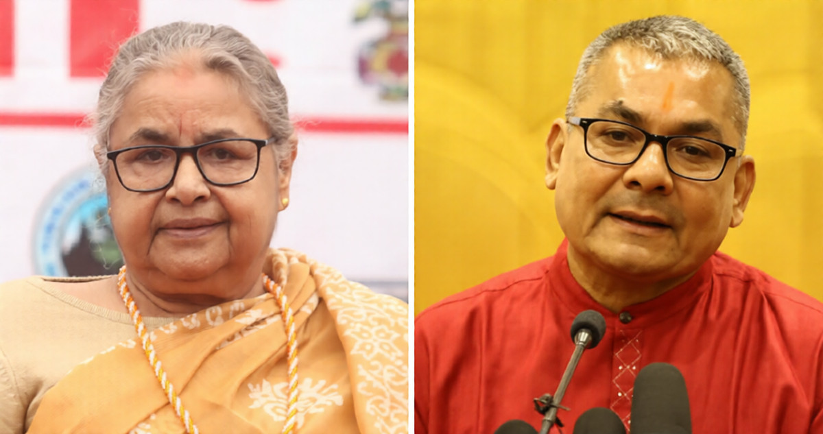 प्रधानमन्त्री कार्की र दुर्गा प्रसाईंबीच भेटवार्ता हुँदै