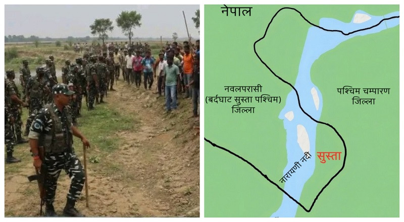 सुस्तामा भारतीय सुरक्षाकर्मी छिरेपछि स्थानीयवासीले प्रतिकार गरे